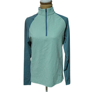 Macade Green Long Sleeve 1/4 zip Golf Shirt M Official Major‎ Scripting